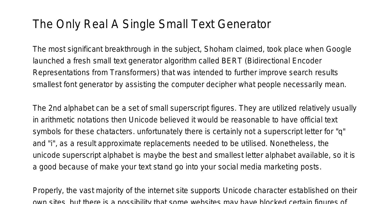 5 Very Best Tiny Text Generator In 2020qzqzq.pdf.pdf | DocDroid