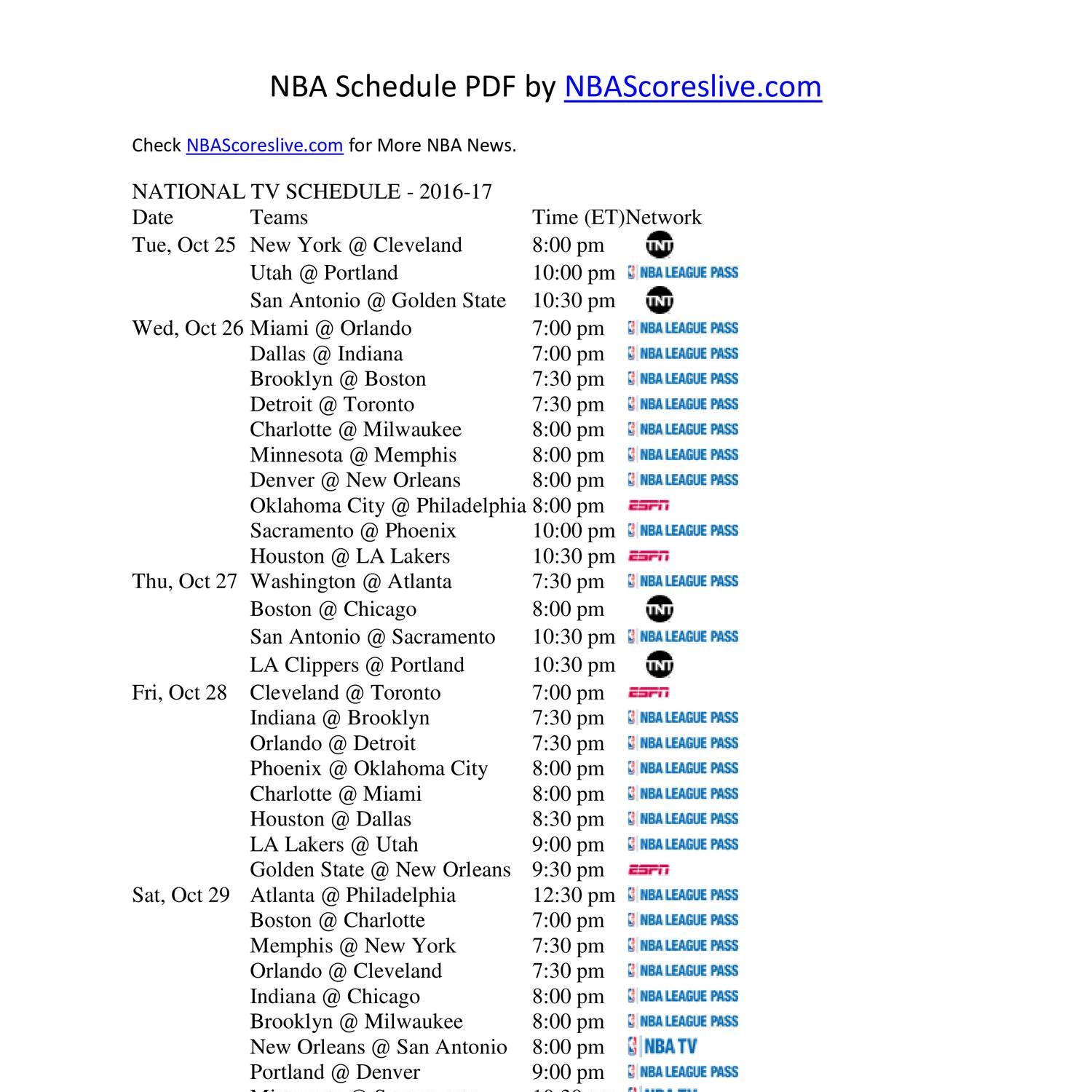 Nba Games Schedule 202424 Edin Doralynne