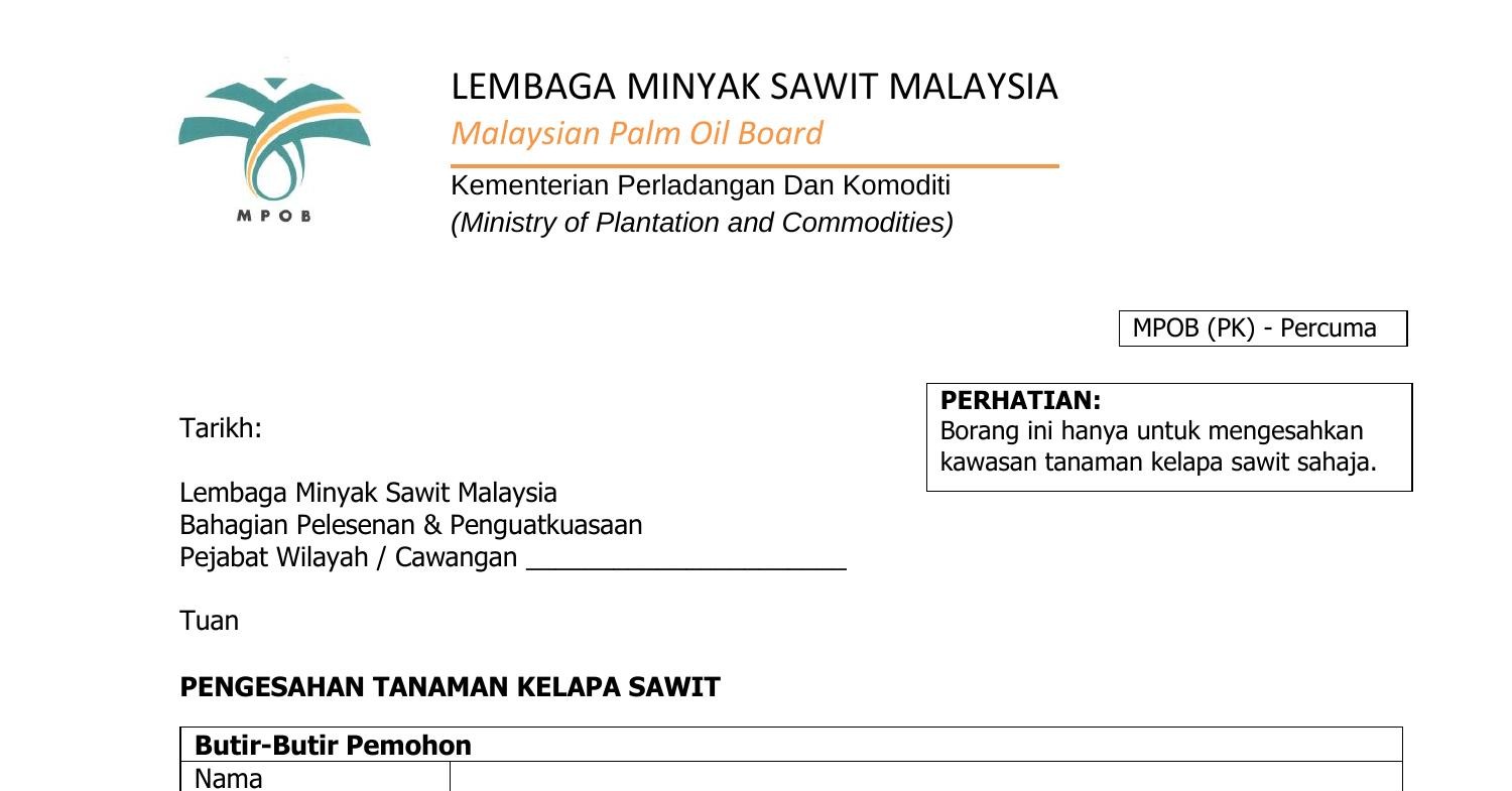 Borang Pengesahan Tanaman Kelapa Sawit_ Kebun Kecil (2).docx | DocDroid