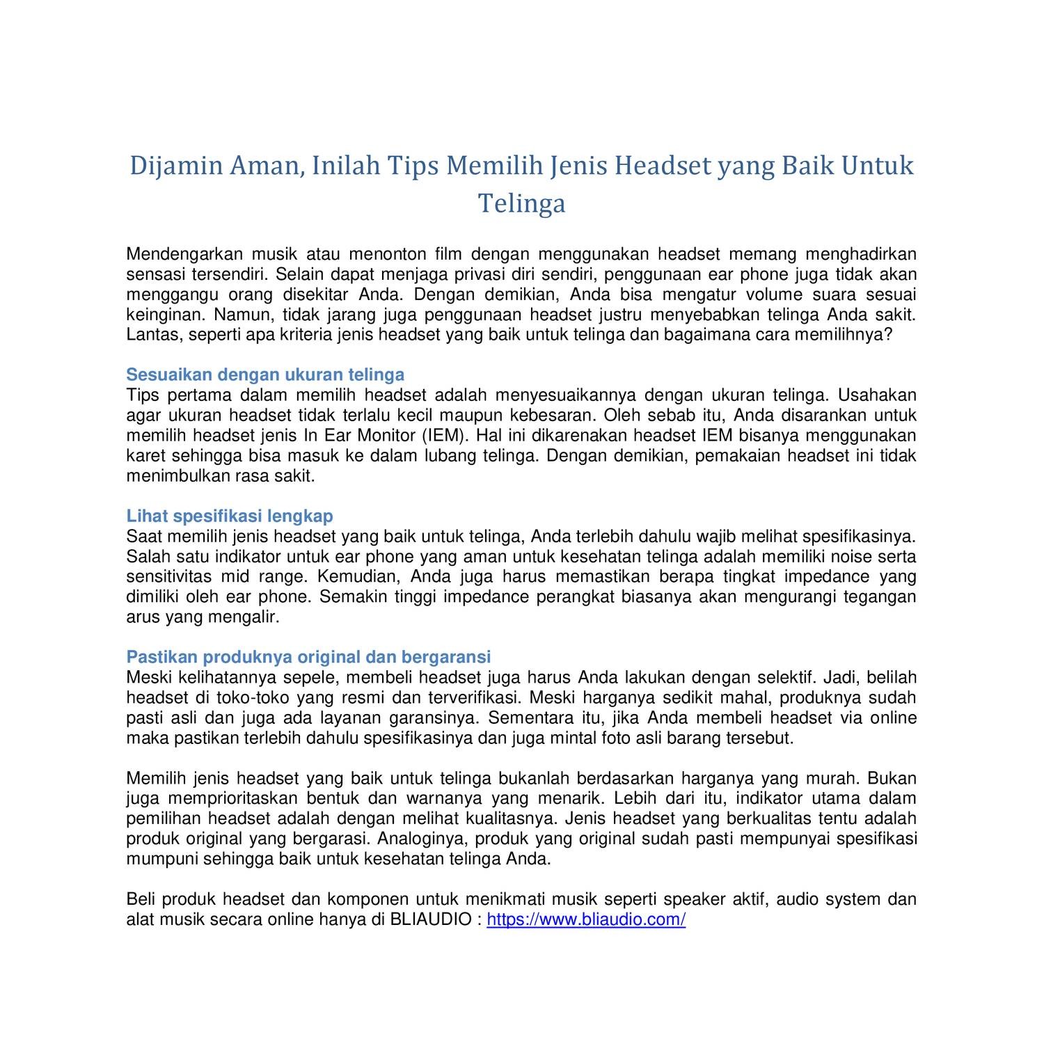 14. Jenis Headset yang Baik Untuk Telinga.docx DocDroid