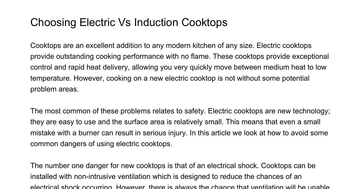 Choosing Electric Vs Induction Cooktopsmgobh.pdf.pdf DocDroid