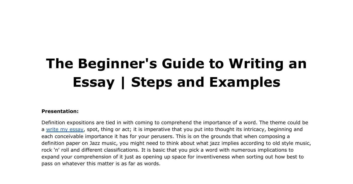 simple guide to writing an essay