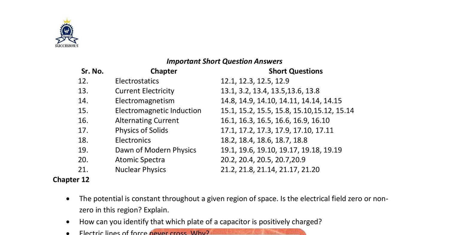 Physics Important Short Question Answers.pdf | DocDroid