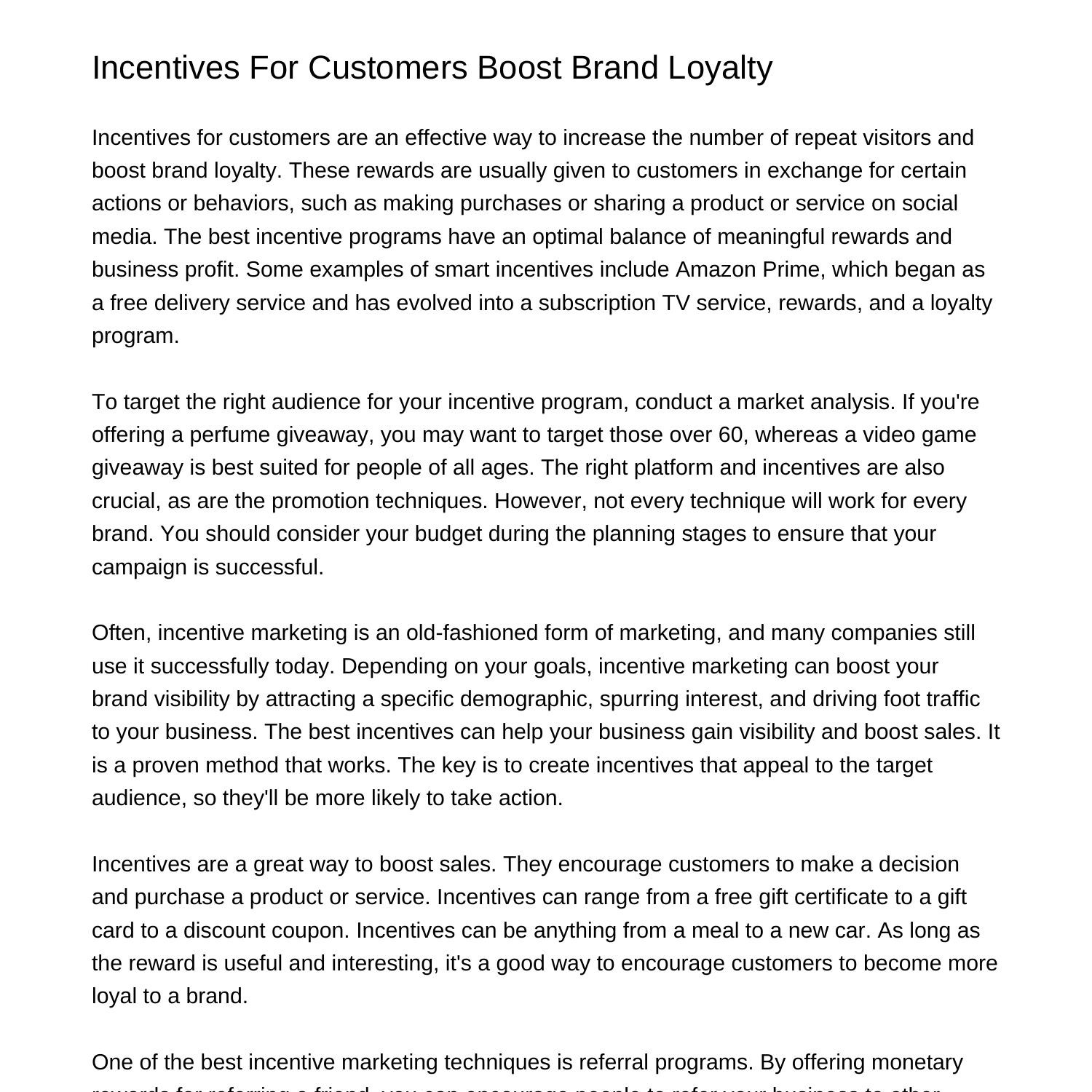 Incentives For Customers Boost Brand Loyaltyxalkv.pdf.pdf | DocDroid