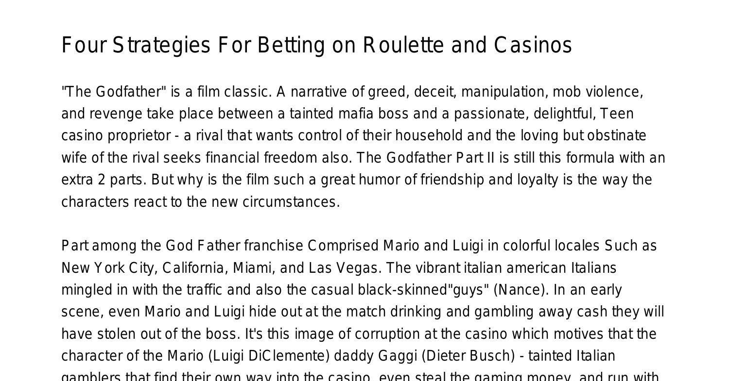 Four Strategies To Betting on Roulette and Casinosskype.pdf.pdf | DocDroid