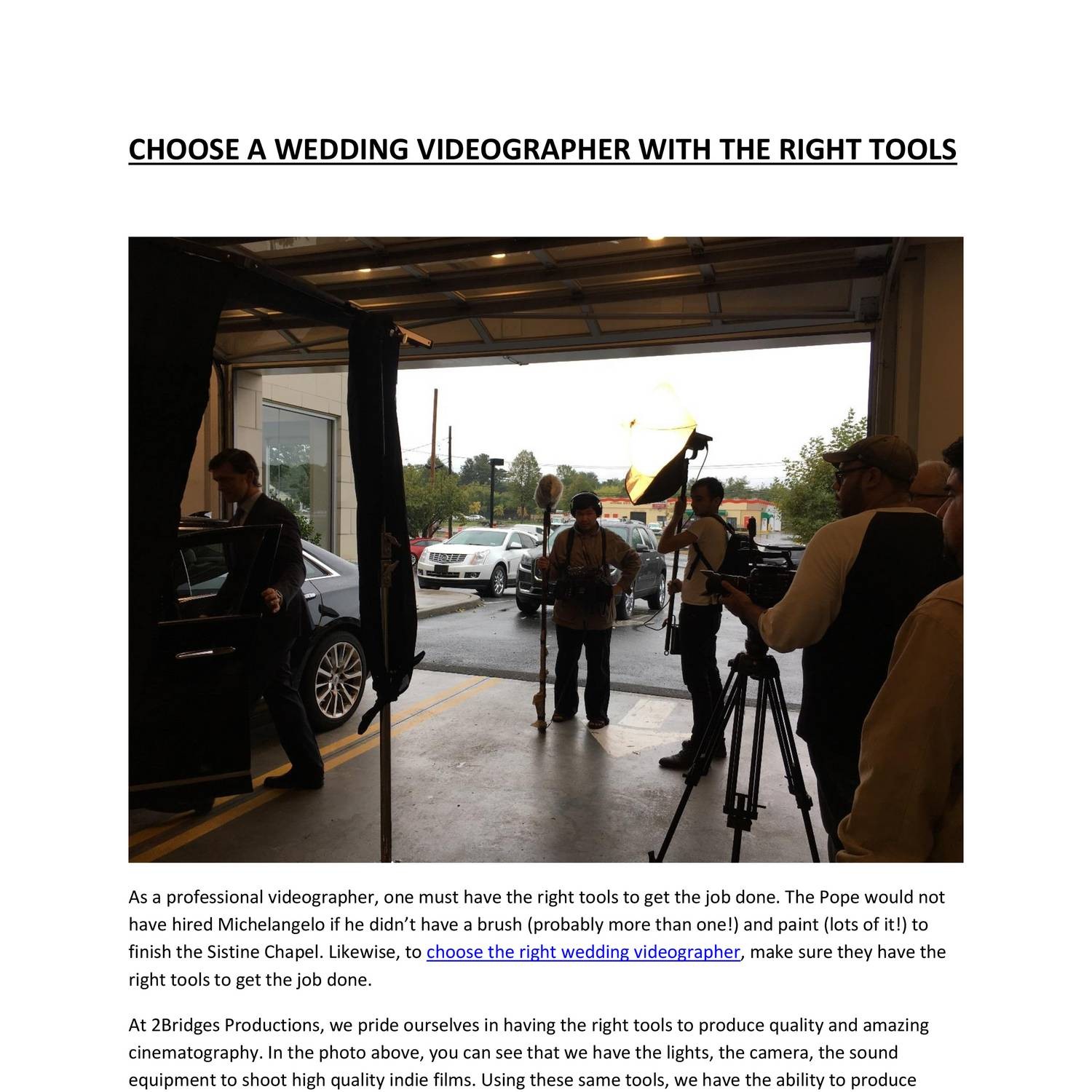 Choose a Wedding Videographer with the Right Tools.docx DocDroid