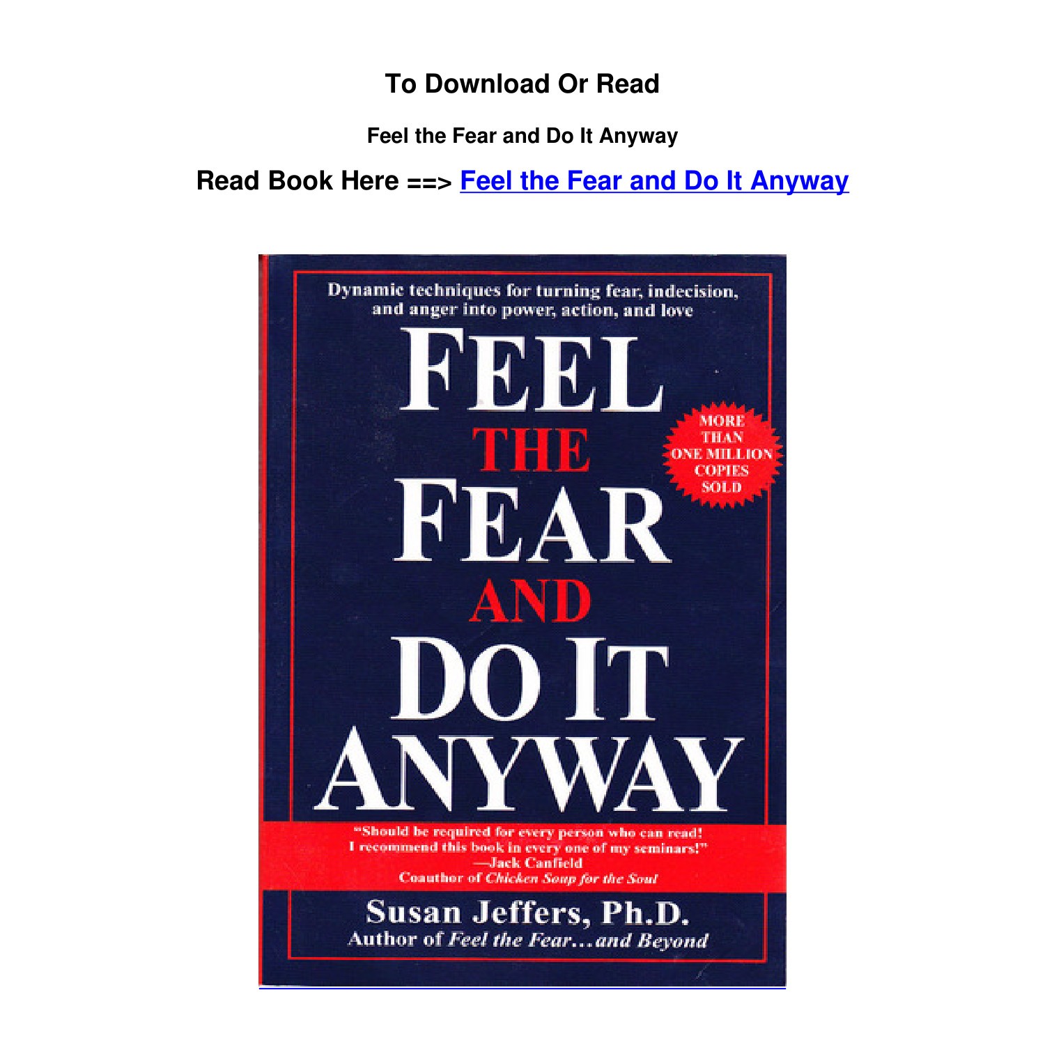 download Pdf Feel the Fear and Do It Anyway BY Susan Jeffers.pdf DocDroid