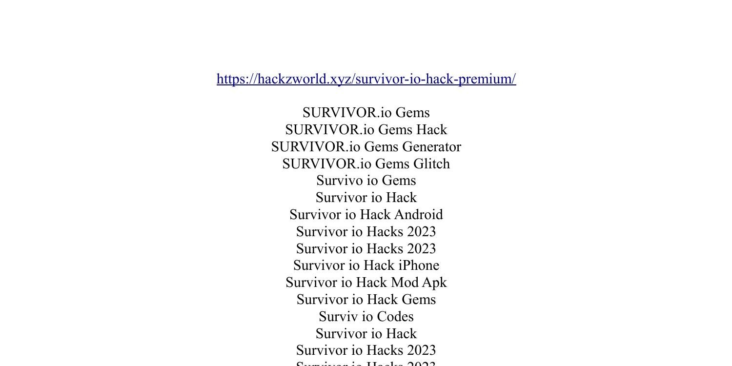 Survivor.io codes (November 2023) - free gems, gold, and blueprints