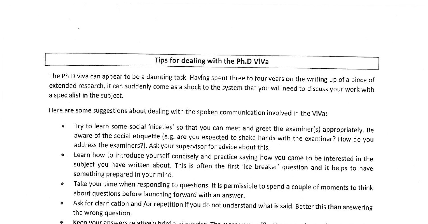 The Viva Tips and Sample Questions.pdf DocDroid