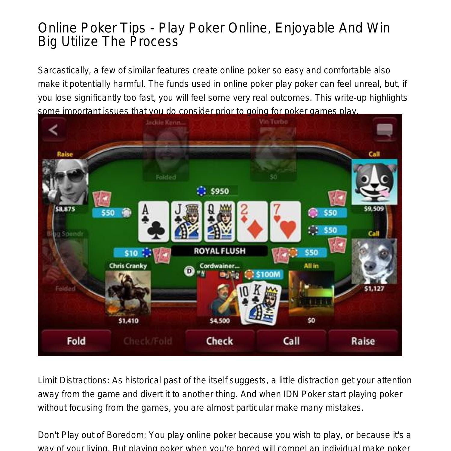 ice cream chicken Upbringing Online Poker Tips Play Poker Online Enjoyable And Win Big Cash In The  Processgptax.pdf.pdf | DocDroid