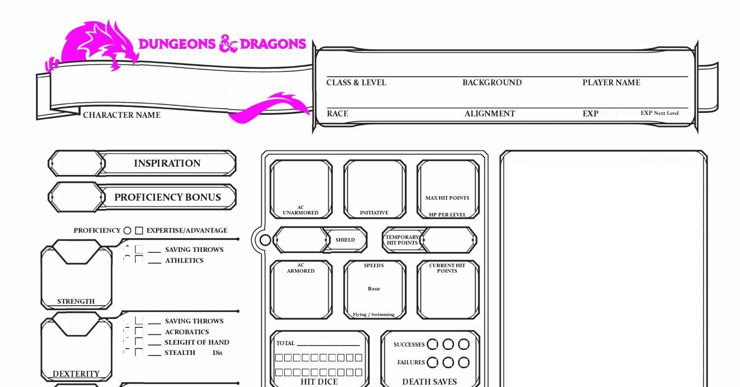 Blank Character Sheet Pdf Docdroid