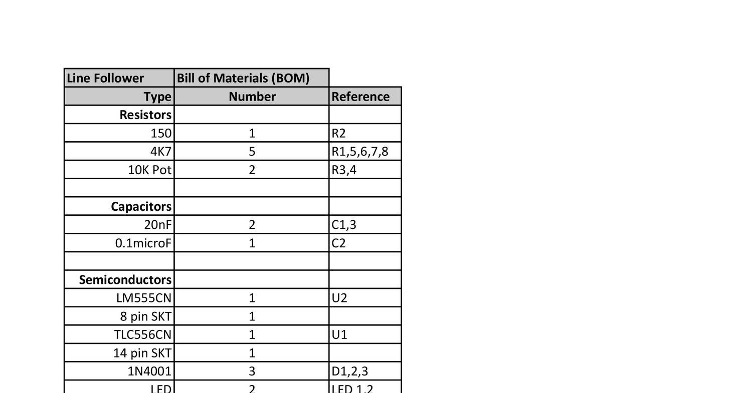 Line Follower Bill of Materials.pdf | DocDroid