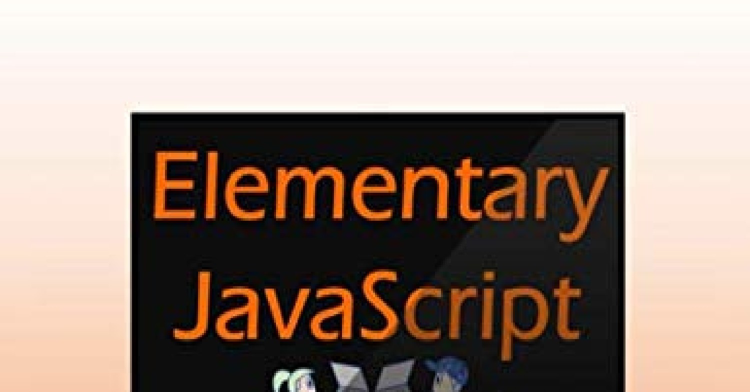 DOWNLOAD Elementary JavaScript Programming for Elementary and Middle ...