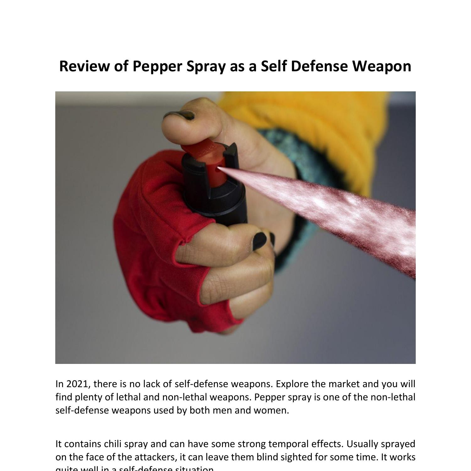 Review of Pepper Spray as a Self Defense Weapon.pdf DocDroid