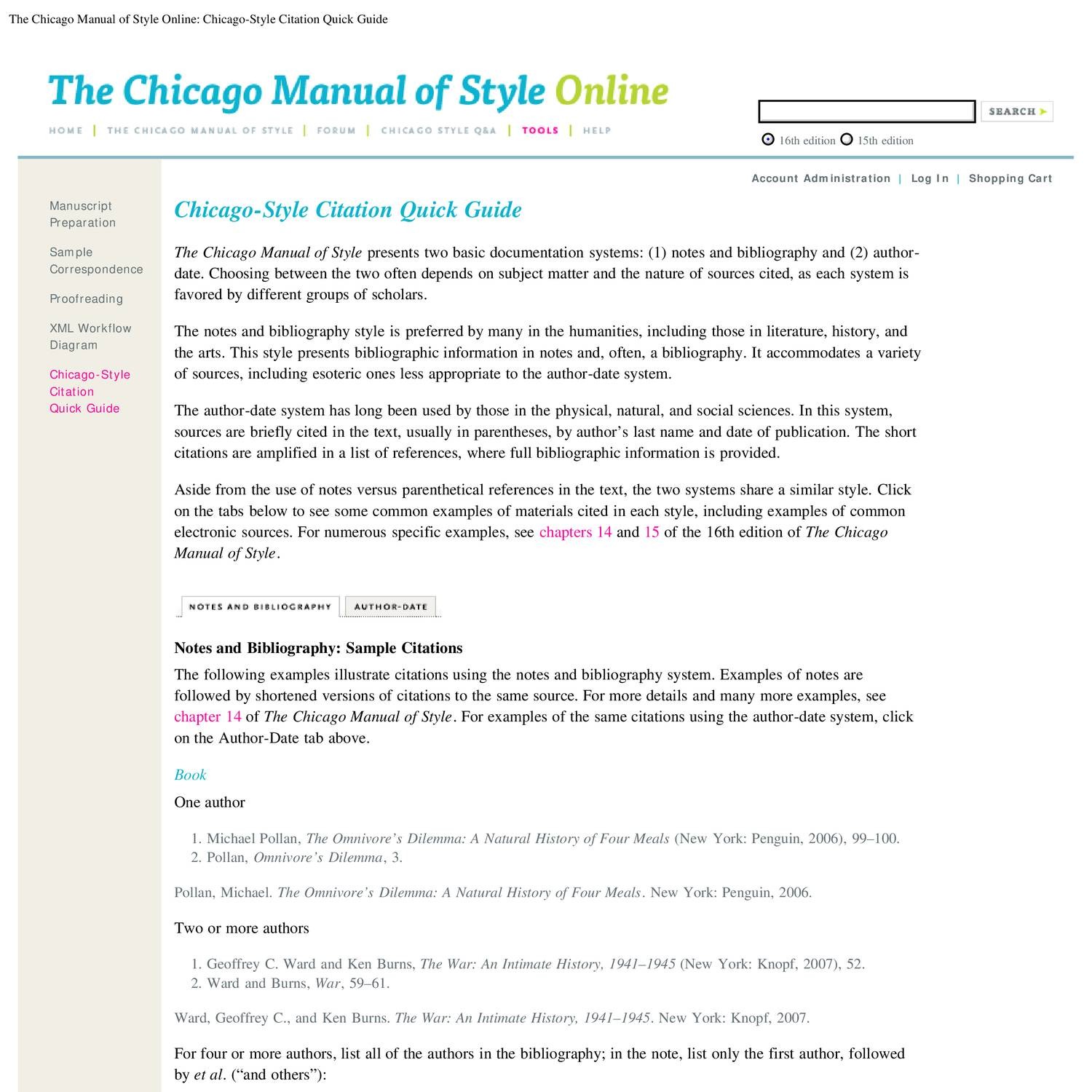 chicago manual of style dissertation
