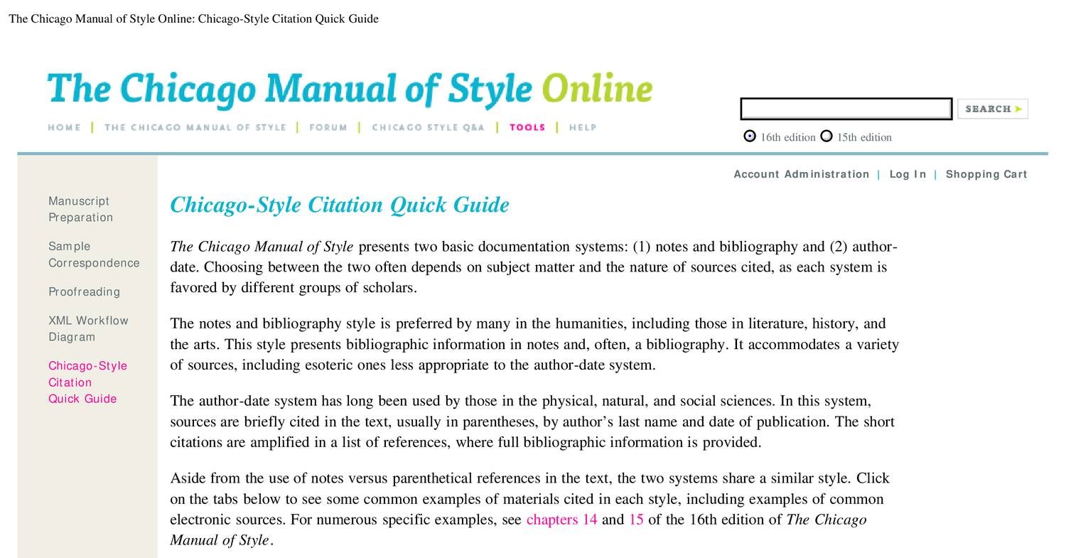 chicago manual of style format generator