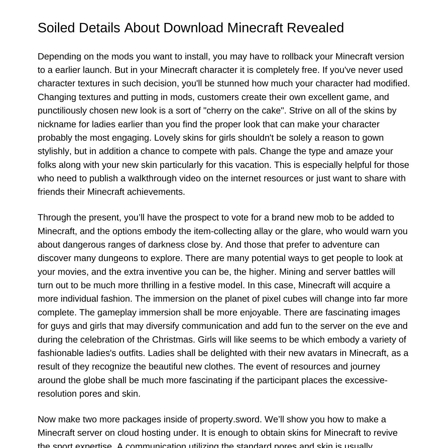 Soiled Details About Download Minecraft Revealedzffmu pdf pdf DocDroid
