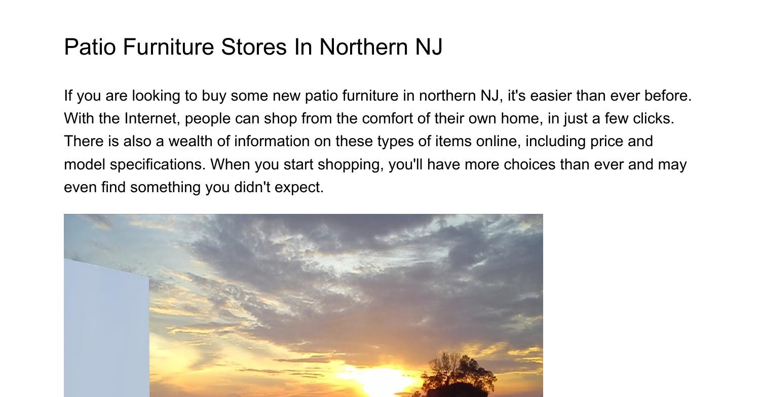 Patio Furniture Stores In Northern NJndtba.pdf.pdf | DocDroid