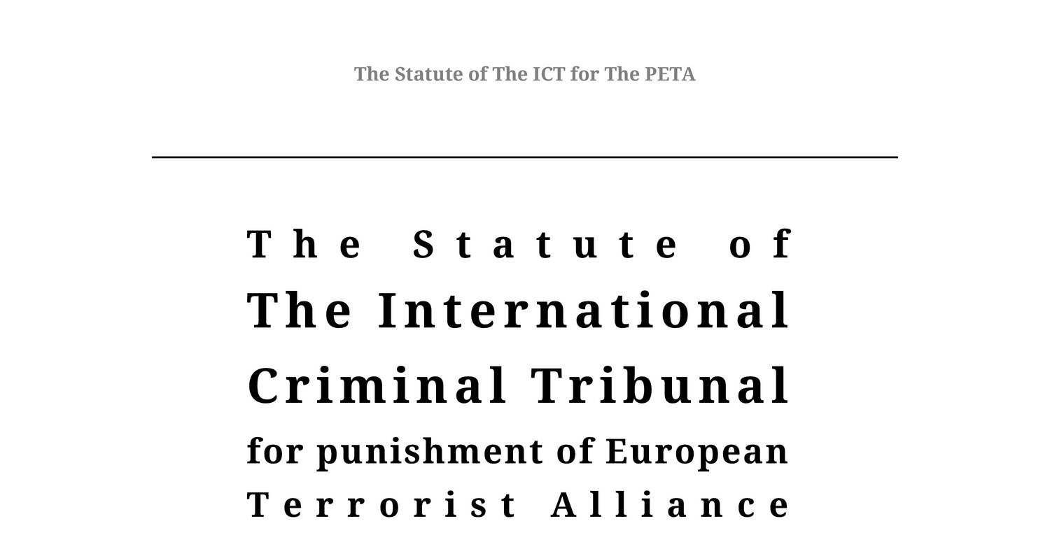 The Statute of The International Criminal Tribunal for Punishment of