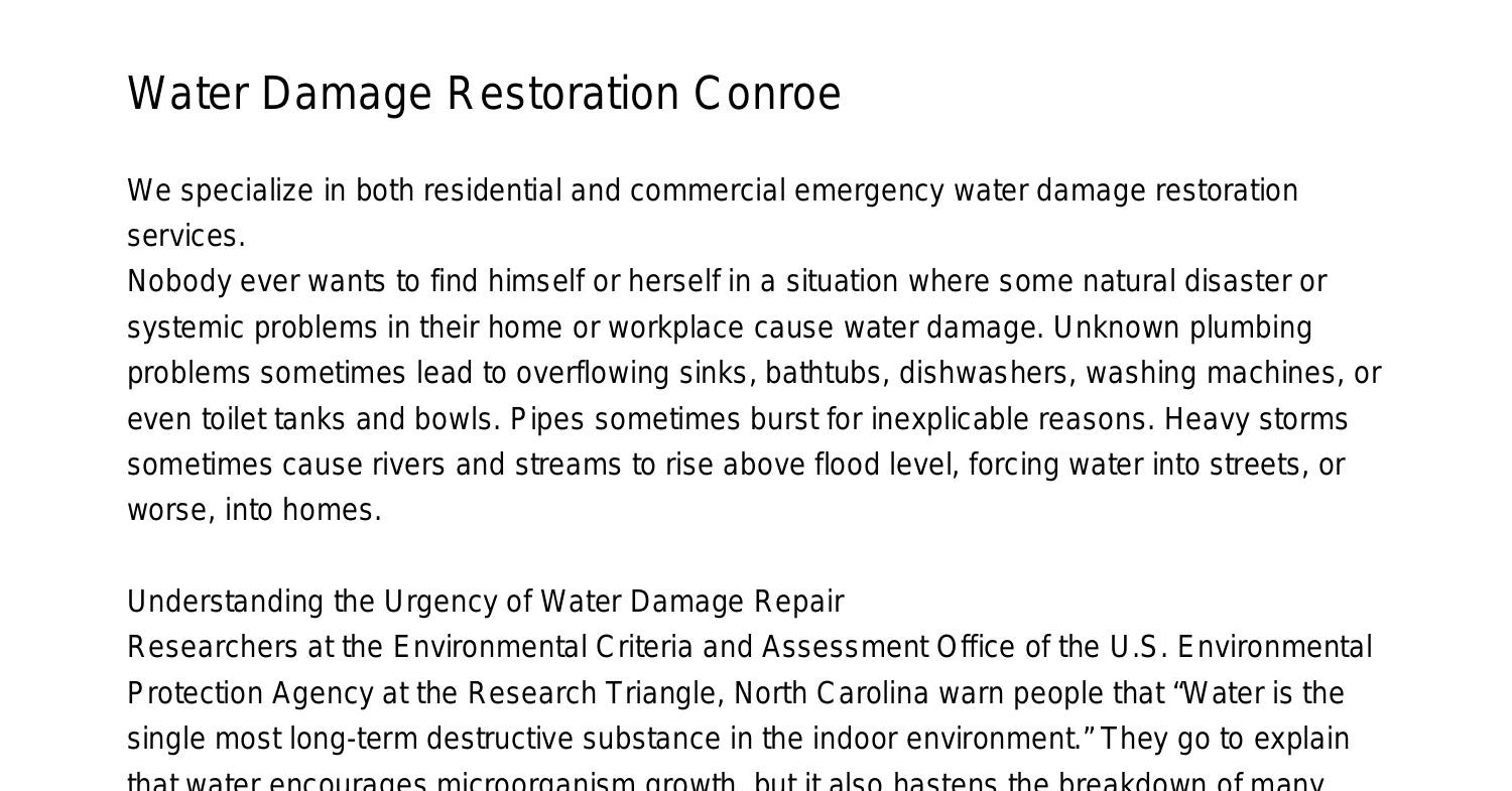 Water Damage Restoration Conroedcusj.pdf.pdf DocDroid