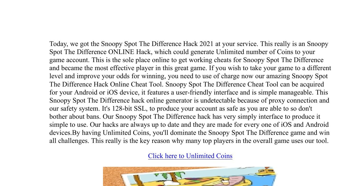 Spot The Difference Hack