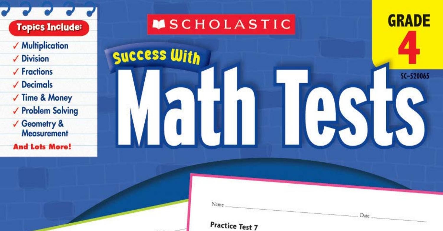 Scholastic Success with Math Tests Grade 4 