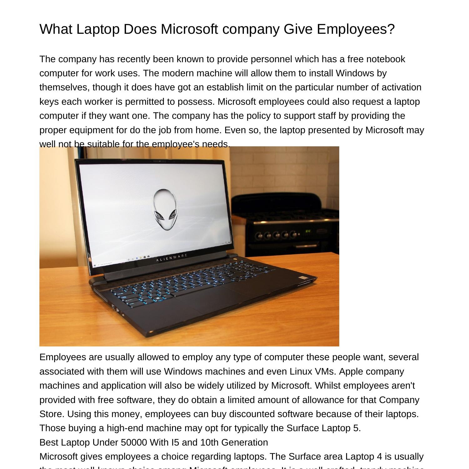 Just what Laptop Does Microsoft company Give Employeeskccry.pdf.pdf