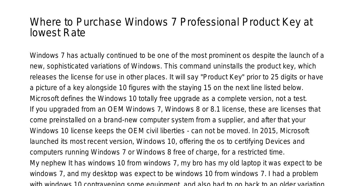 windows 7 pro product key buy
