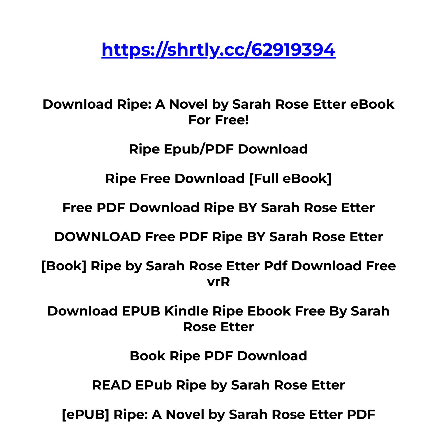 Download PDF Ripe Ebook Free By Sarah Rose Etter.pdf | DocDroid