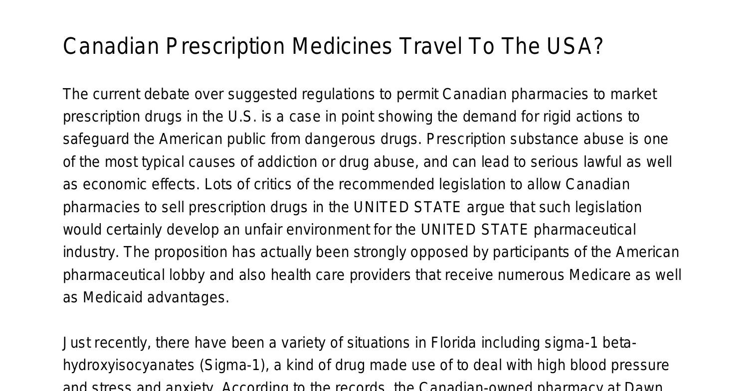 Canadian Prescription Drugs Travel To The USAvppak.pdf.pdf DocDroid