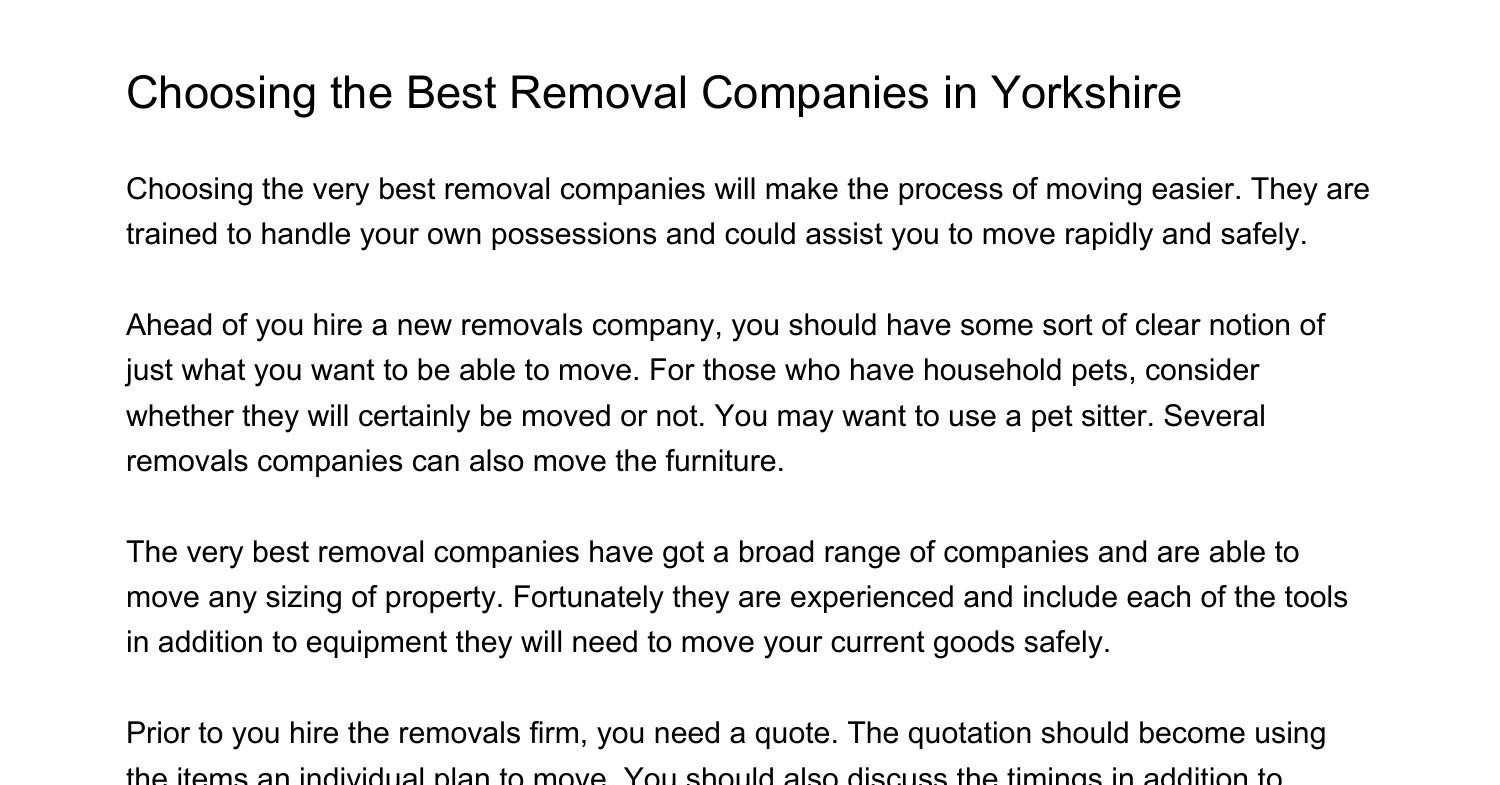 Choosing the Best Removal Companies in Yorkshireaoiqu.pdf.pdf DocDroid
