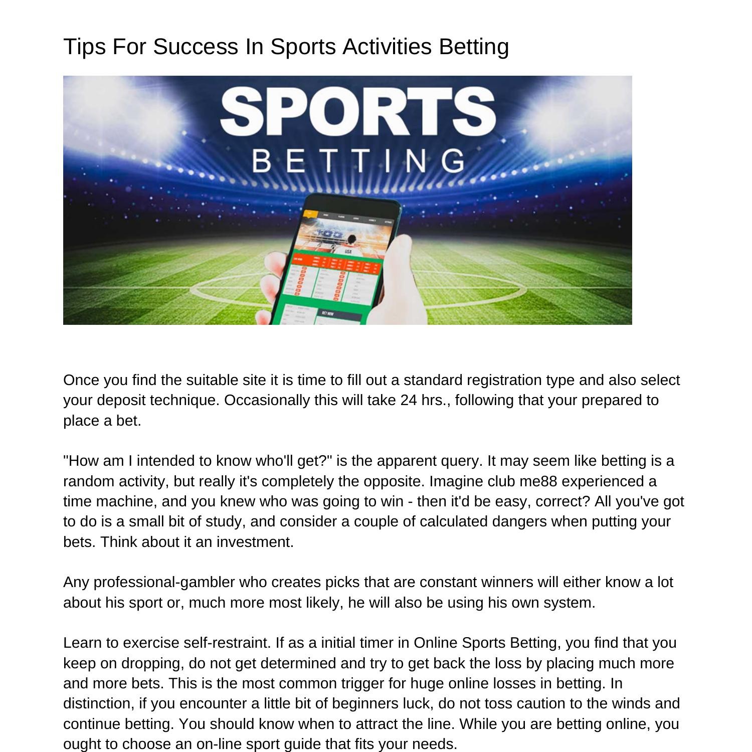 Important OnLine Sports Betting Methodsxgwdr.pdf.pdf | DocDroid
