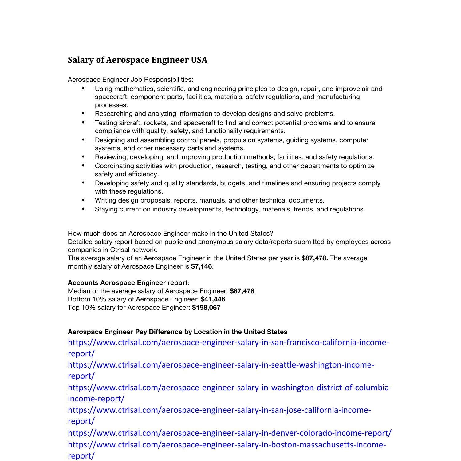 17 Average Aerospace Engineer Salary Average List Jobs Salary