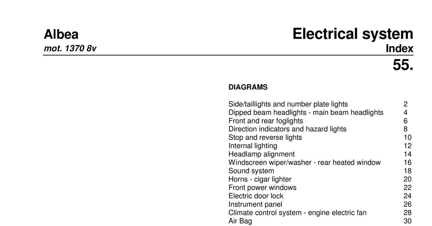 Fiat Albea 1.4 8V Electrical System.pdf | Docdroid