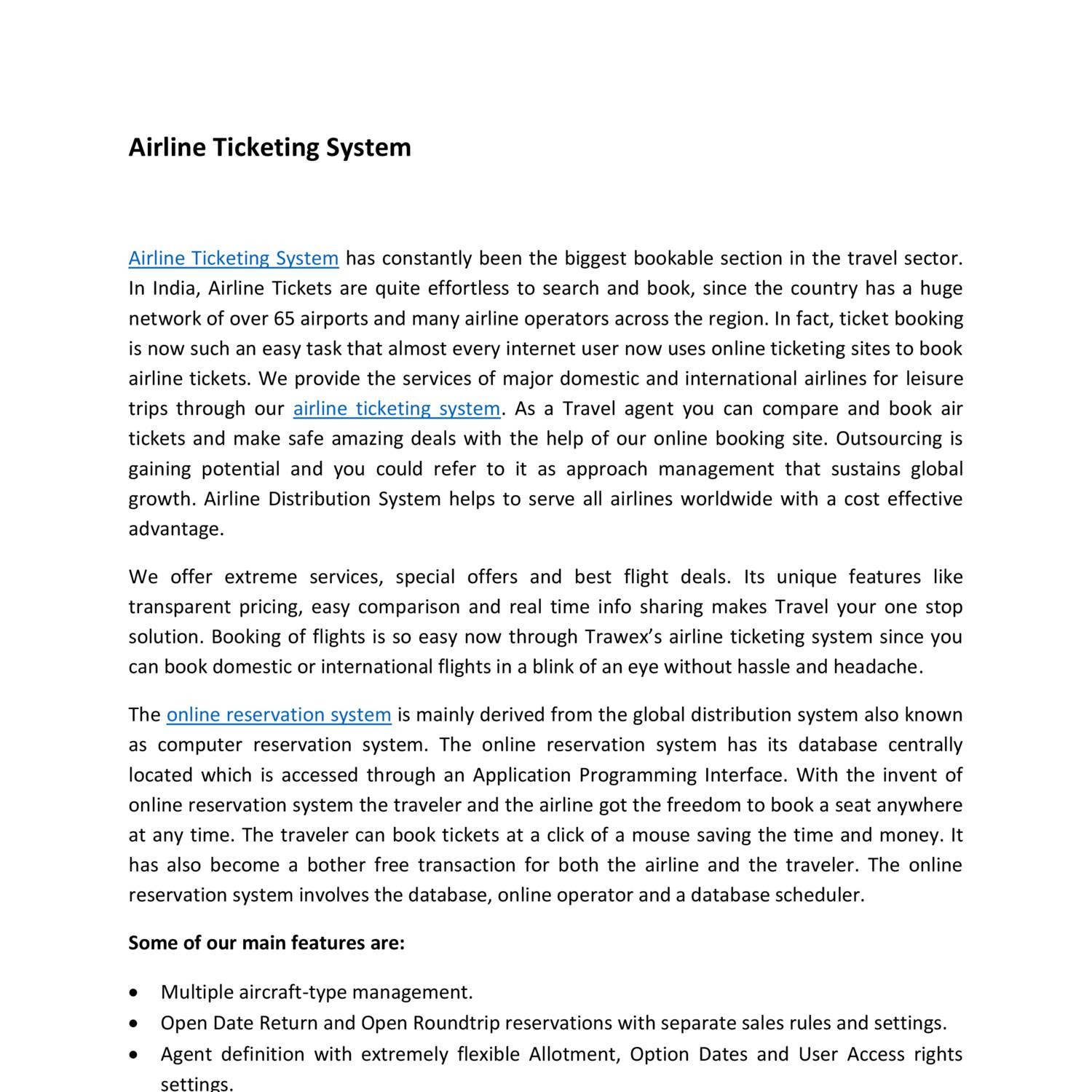Airline Ticketing System.pdf | DocDroid