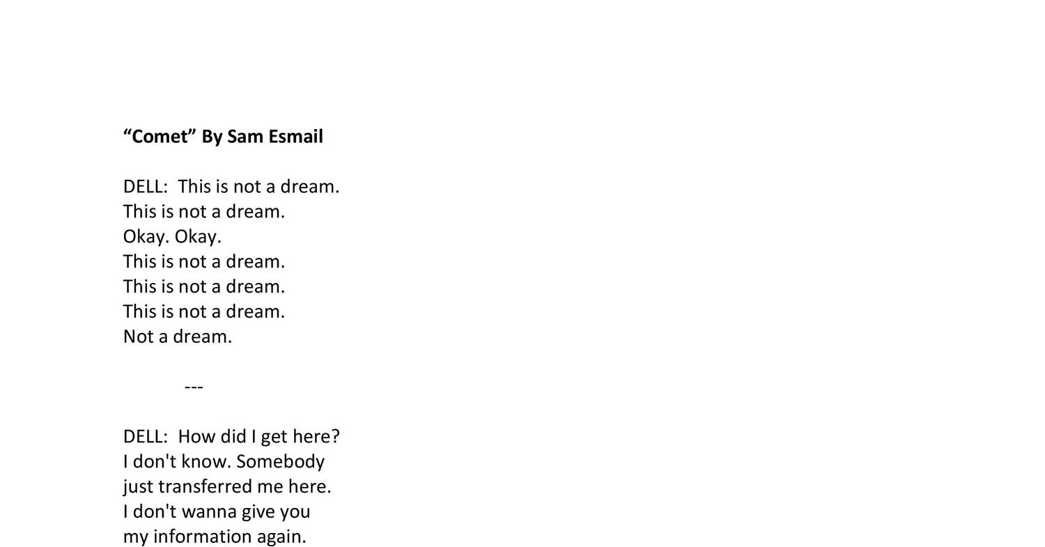 %22COMET%22 SCRIPT.docx | DocDroid