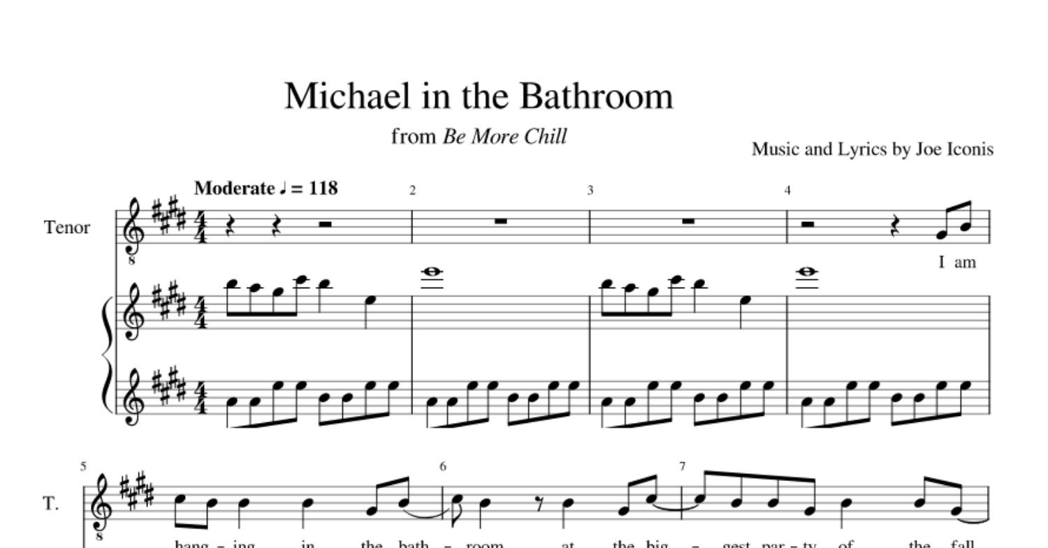 Download Michael In The Bathroom lyrics “Be More Chill” with sheet