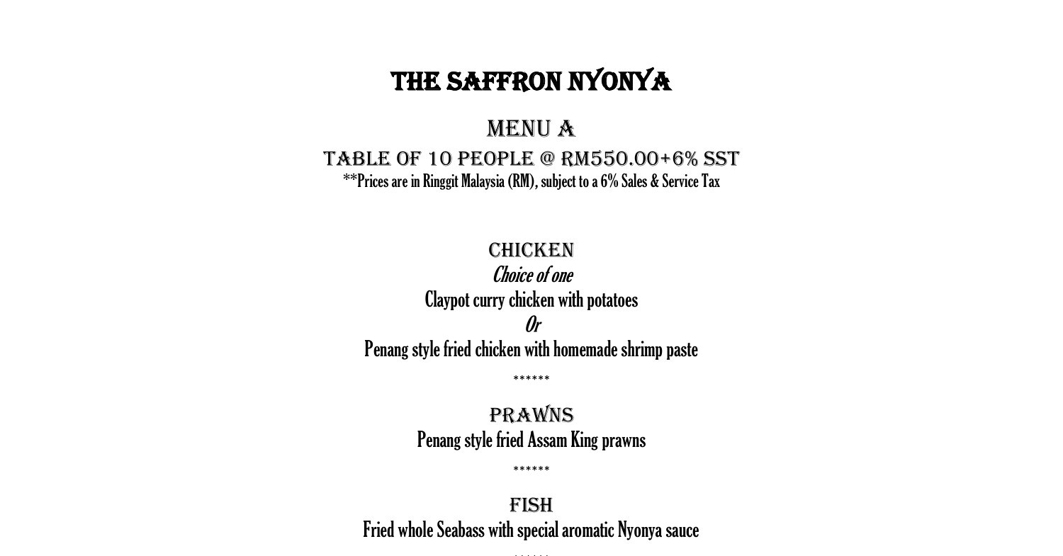 Nyonya Set Menus at Saffron.pdf DocDroid