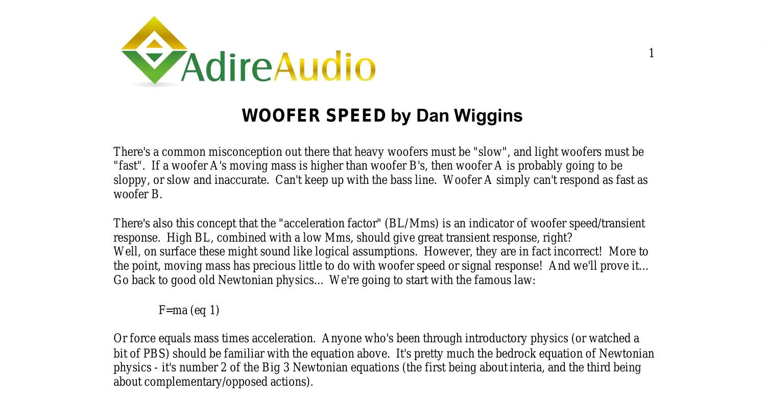 Adire-Audio-Woofer-Speed-by-Dan-Wiggins.pdf | DocDroid