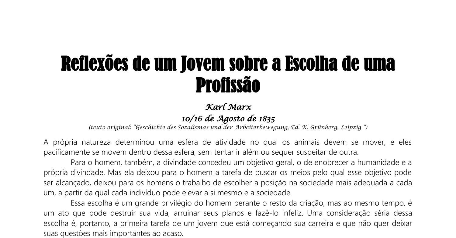 Reflexões de Um Jovem Sobre a Escolha de Uma Profissão.pdf DocDroid