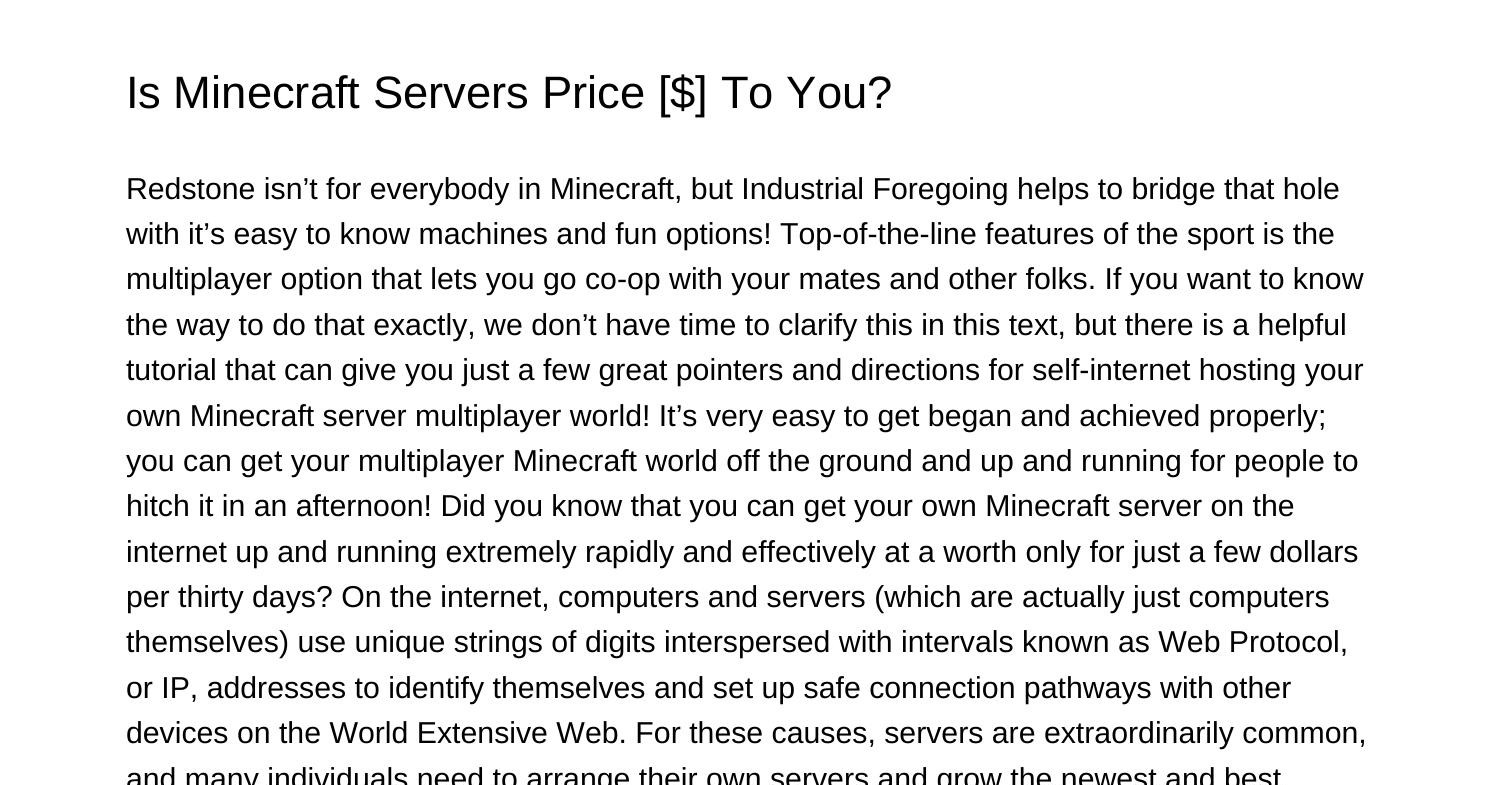 Is Minecraft Servers Price To Youzdiom.pdf.pdf DocDroid
