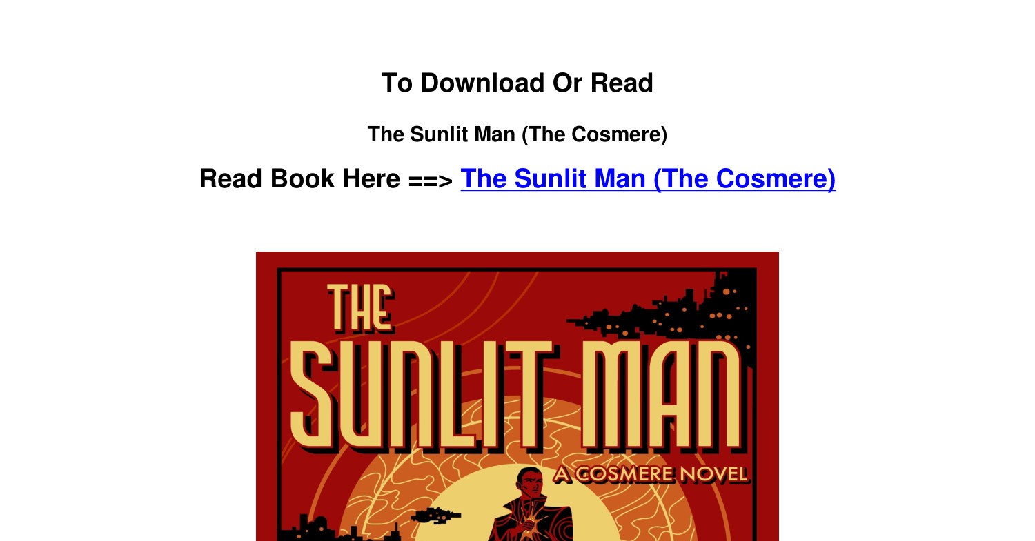 download EPub The Sunlit Man The Cosmere By Brandon Sanderson.pdf