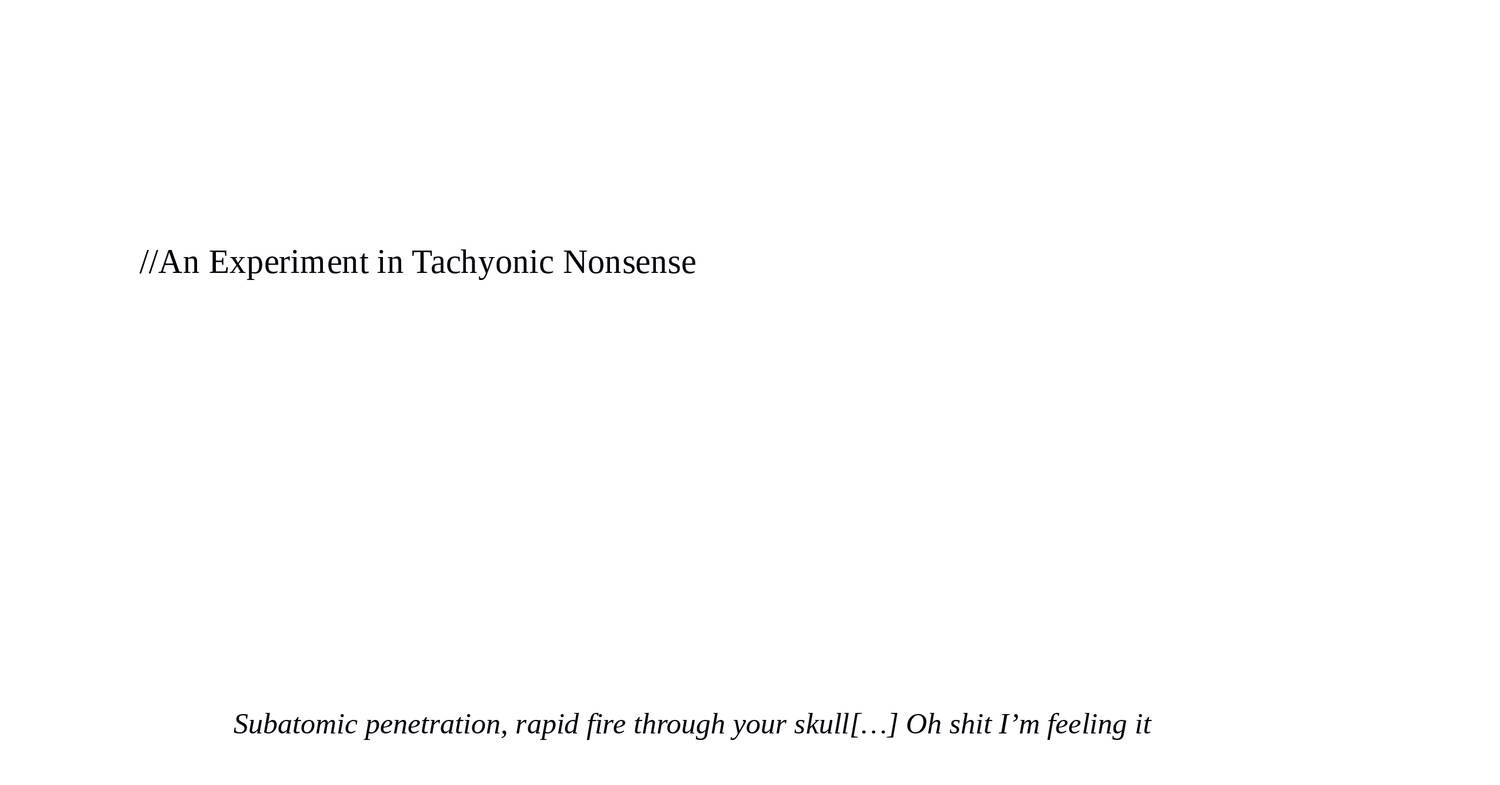 An Experiment in Tachyonic Nonsense.pdf | DocDroid