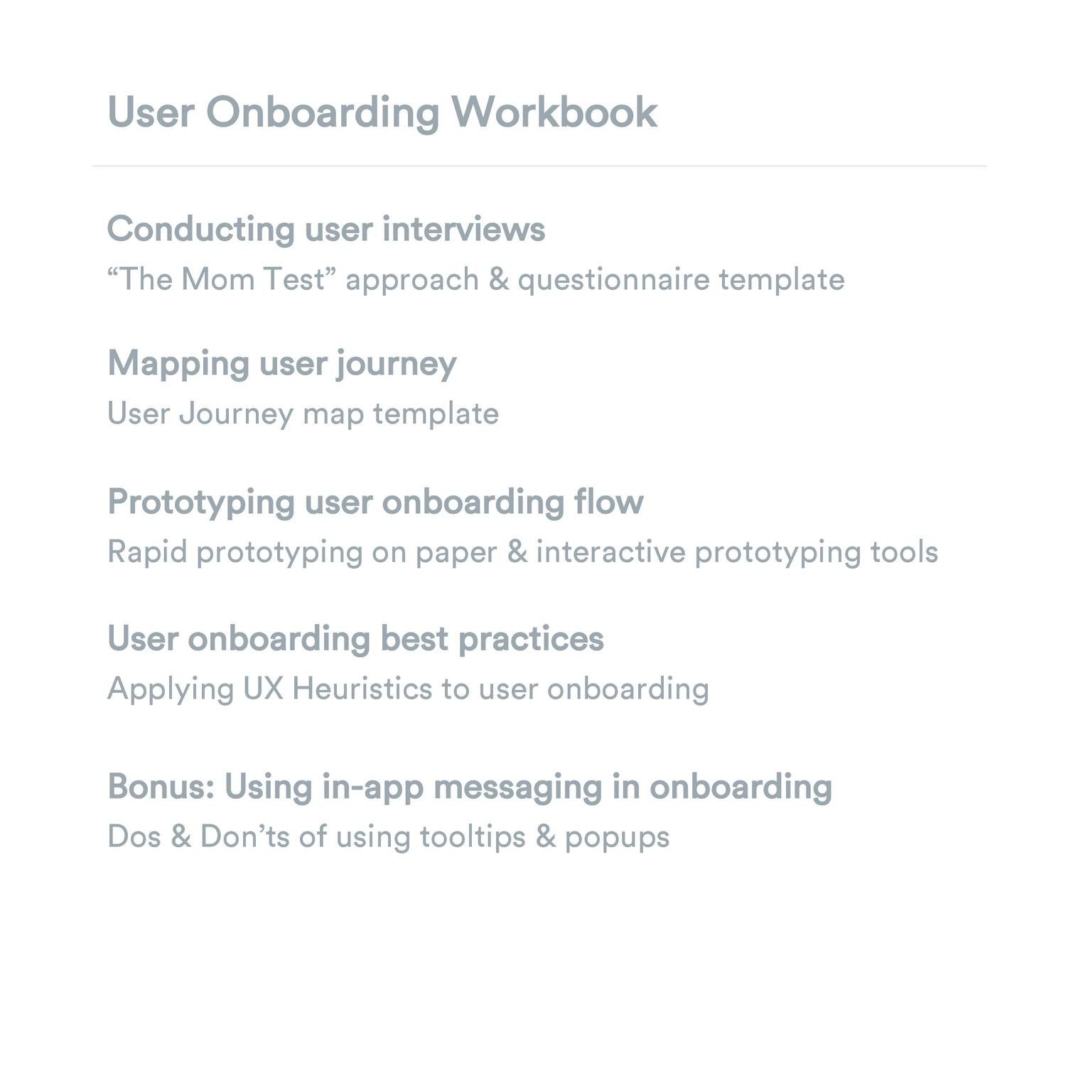 User Onboarding Workbook (Contents).pdf | DocDroid