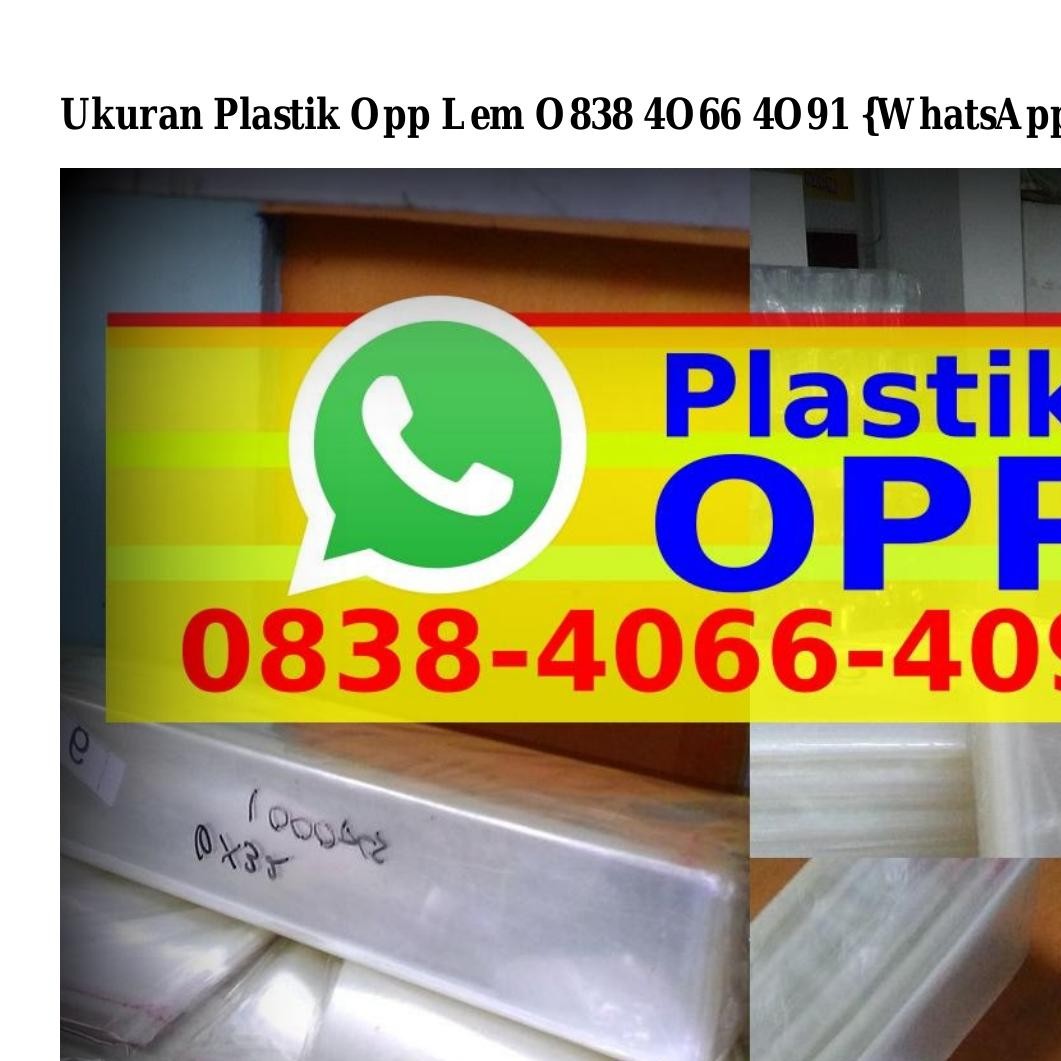 Ukuran Plastik Opp Lem.pdf | DocDroid