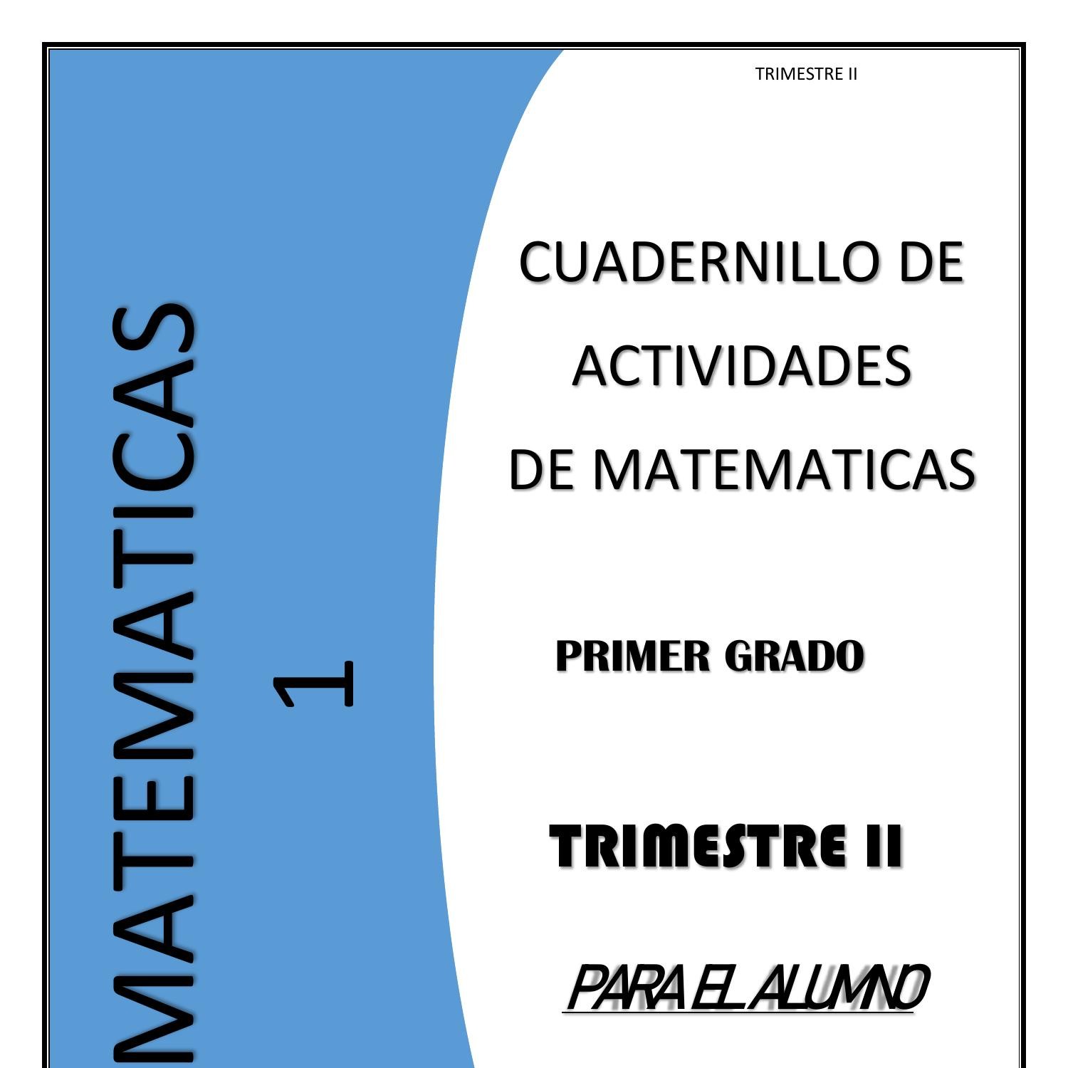Disminución silbar seré fuerte Cuadernillo De Actividades De Matemáticas De Primero Grado De Secundaria -  Trimestre II- Alumno.pdf | DocDroid