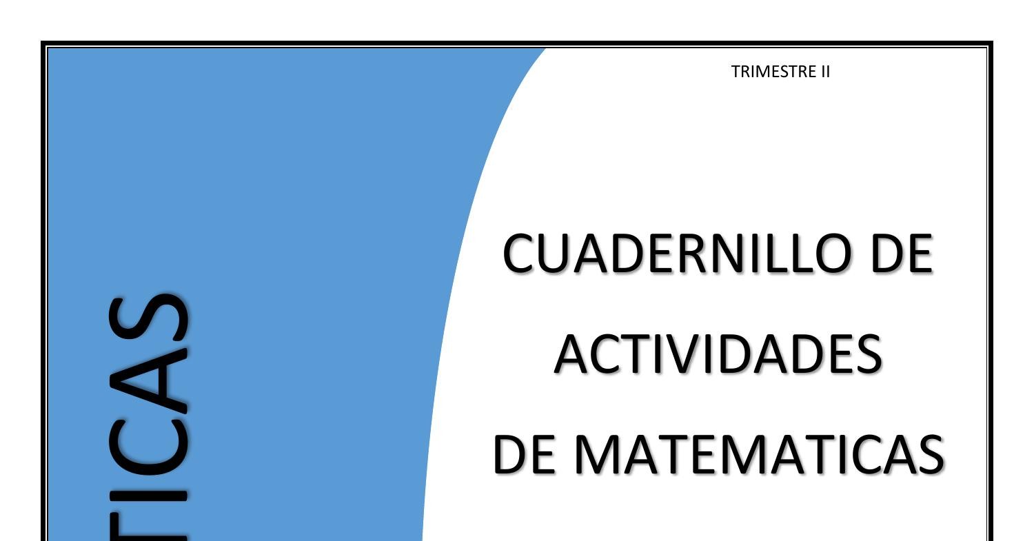 Cuadernillo De Actividades De Matemáticas De Primero Grado De