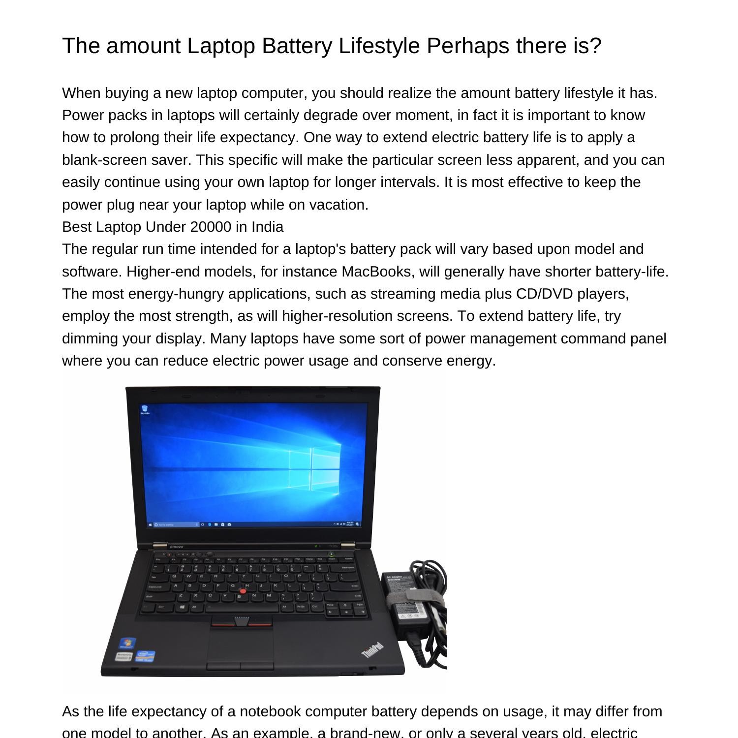 Just how much Laptop Battery Life Will there benydwo.pdf.pdf DocDroid