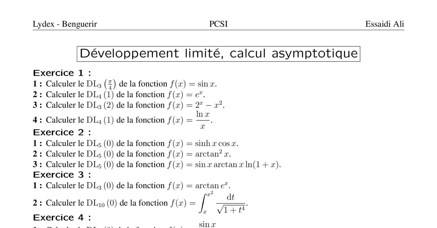 Calcul De Développement Limité Pdf – LVQHB