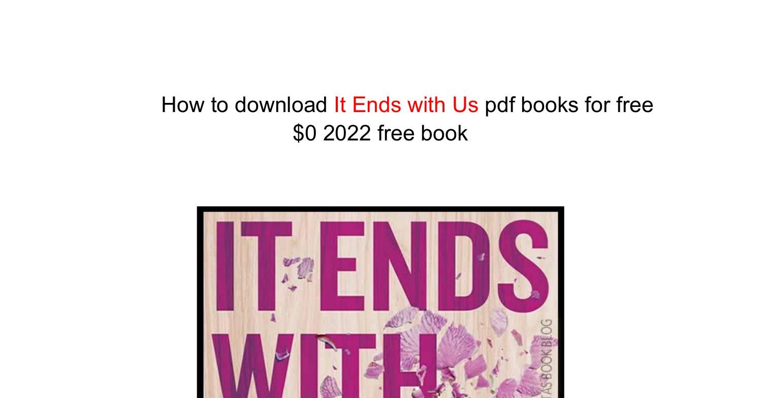 It ends with us pdf
